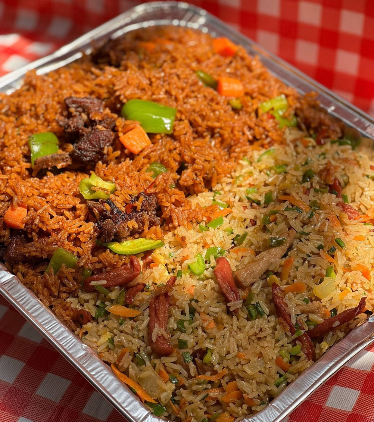 Half Jollof / Half Fried Rice (Combo Bowl) 1000g